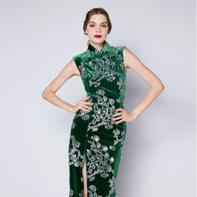 Load image into Gallery viewer, Meng Yao Velvet Maxi Qipao