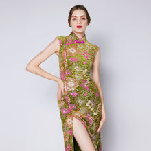 Load image into Gallery viewer, Meng Yao Velvet Maxi Qipao