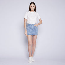 Load image into Gallery viewer, Monogram Denim Skirt