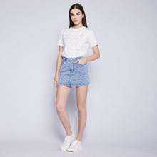 Load image into Gallery viewer, Monogram Denim Skirt