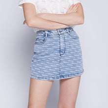 Load image into Gallery viewer, Monogram Denim Skirt