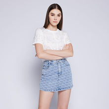 Load image into Gallery viewer, Monogram Denim Skirt