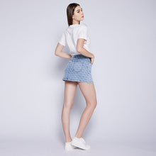 Load image into Gallery viewer, Monogram Denim Skirt