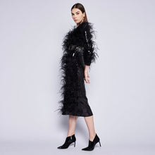 Load image into Gallery viewer, Avis Feather Sequin Dress