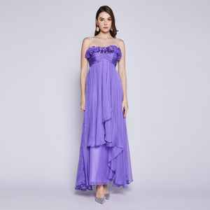 Canse Tube Applique Flower Gown