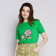Load image into Gallery viewer, Embroidered Flora Tee