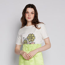 Load image into Gallery viewer, Embroidered Flora Tee