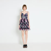 Load image into Gallery viewer, GAMA TULLE FLORAL STRAPPY DRESS