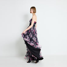 Load image into Gallery viewer, GEMY TULLE FLORAL MAXI TUBE DRESS