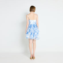 Load image into Gallery viewer, GAMA TULLE FLORAL STRAPPY DRESS