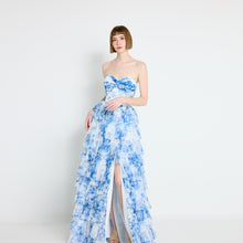 Load image into Gallery viewer, GEMY TULLE FLORAL MAXI TUBE DRESS