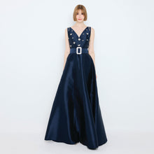 Load image into Gallery viewer, Diamante V-Neck Gown