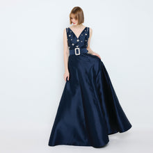 Load image into Gallery viewer, Diamante V-Neck Gown