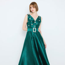 Load image into Gallery viewer, Diamante V-Neck Gown
