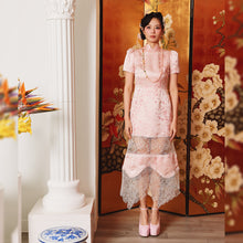 Load image into Gallery viewer, Li Ting Lace Midi Qipao