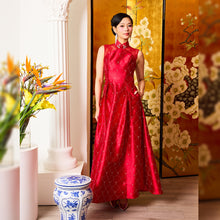 Load image into Gallery viewer, Li Ying Diamante Lace Maxi Qipao