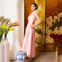 Load image into Gallery viewer, Li Ying Diamante Lace Maxi Qipao