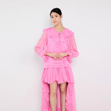 Load image into Gallery viewer, L/SLV RUFFLED TOP