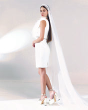 Load image into Gallery viewer, One-Shoulder Feather Dress