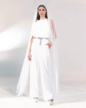 Load image into Gallery viewer, Feathered Halter Jumpsuit