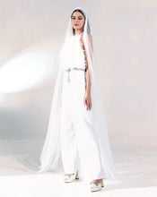 Load image into Gallery viewer, Feathered Halter Jumpsuit