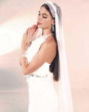 Load image into Gallery viewer, Feathered Halter Jumpsuit