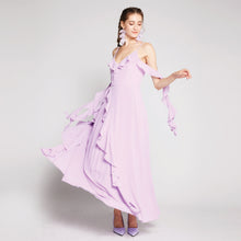 Load image into Gallery viewer, Chiffon Cold-Shoulder Dress