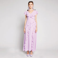Load image into Gallery viewer, Ruffles Chiffon Maxi Dress