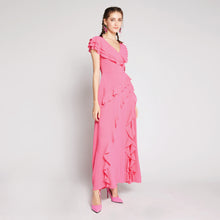 Load image into Gallery viewer, Ruffles Chiffon Maxi Dress