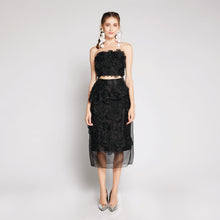 Load image into Gallery viewer, Embroidered Patch Skirt