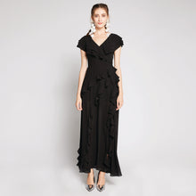 Load image into Gallery viewer, Ruffles Chiffon Maxi Dress