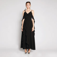Load image into Gallery viewer, Chiffon Cold-Shoulder Dress