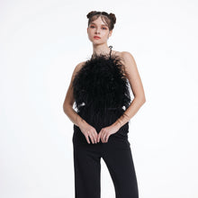 Load image into Gallery viewer, Feathered Halter Jumpsuit