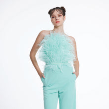 Load image into Gallery viewer, Feathered Halter Jumpsuit