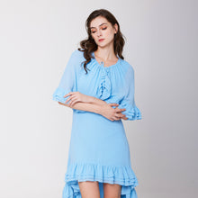 Load image into Gallery viewer, Cape Chiffon Dress
