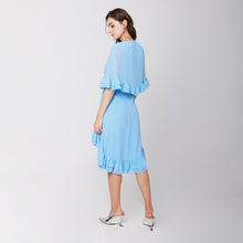 Load image into Gallery viewer, Cape Chiffon Dress