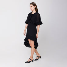 Load image into Gallery viewer, Cape Chiffon Dress