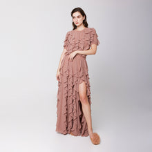 Load image into Gallery viewer, Ruffled Slit Skirt