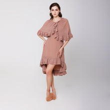 Load image into Gallery viewer, Cape Chiffon Dress