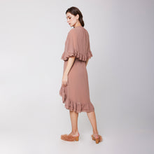 Load image into Gallery viewer, Cape Chiffon Dress