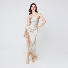 Load image into Gallery viewer, Coryn Feather Tube Gown