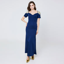 Load image into Gallery viewer, Gold Sleeve Mermaid Gown