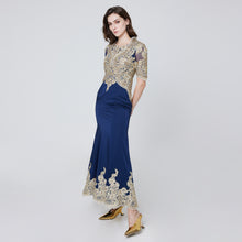 Load image into Gallery viewer, Barbara Gold Lace Gown