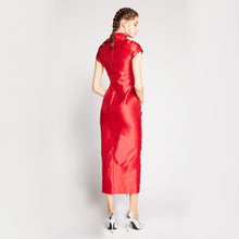 Load image into Gallery viewer, Crystal Pleated Qipao