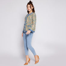 Load image into Gallery viewer, Denim Floral Jacket