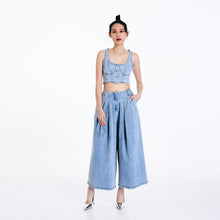 Load image into Gallery viewer, Denim Crop Bralette