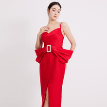 Load image into Gallery viewer, Vivien Ribbon Strap Midi Dress