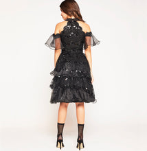 Load image into Gallery viewer, Uma Cold Shoulder Sequin Dress