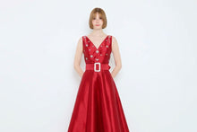 Load image into Gallery viewer, Diamante V-Neck Gown