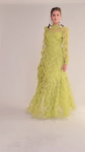Load and play video in Gallery viewer, Lilou L/S Tulle Maxi Dress
